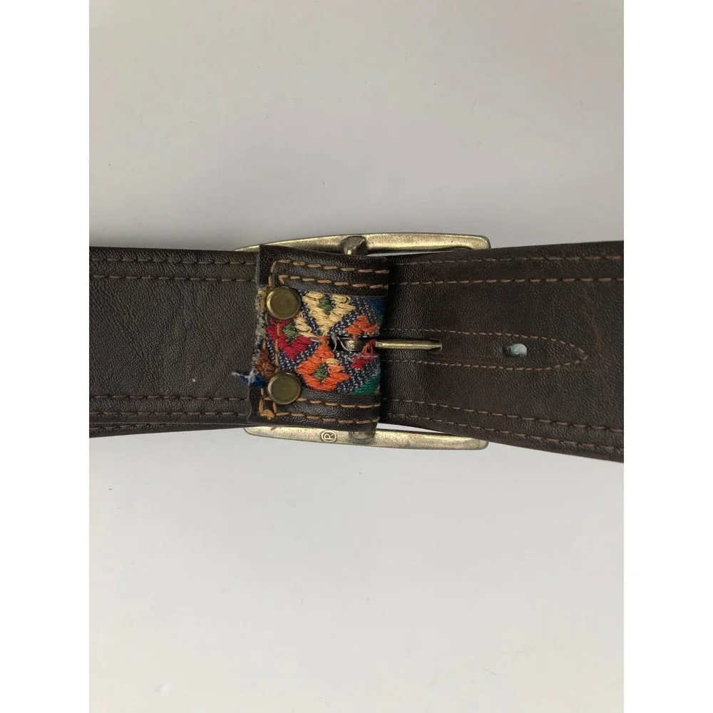 VTG LEVI'S Rare Orange Tab Embroidered Southwest Boho Belt Sz 36 Style 1240-2